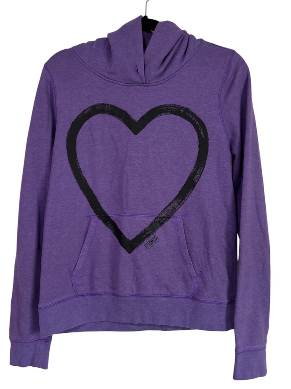 Victoria's Secret Purple Hoodie with Black Heart